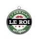 Pendentif Cabochon Argent - Parrain le roi de l'apéro- Cabochon verre ou résine, porte clés
