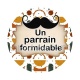 un parrain formidable- Cabochon verre ou résine, porte clés