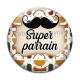 Cabochon Verre - super parrain- Cabochon verre ou résine, porte clés