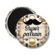 Magnet's - super parrain- Cabochon verre ou résine, porte clés