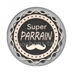 super parrain- Cabochon verre ou résine