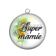 Pendentif Cabochon Argent - super mamie