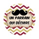 un parrain qui déchire- cabochon verre ou résine, pendentif