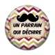 Cabochon Résine - un parrain qui déchire- cabochon verre ou résine, pendentif