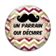 Cabochon Verre - un parrain qui déchire- cabochon verre ou résine, pendentif