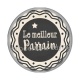 le meilleur parrain- cabochon verre ou résine