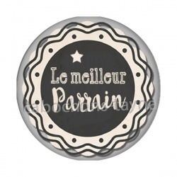 le meilleur parrain- cabochon verre ou résine