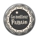 Cabochon Résine - le meilleur parrain- cabochon verre ou résine