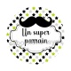 un super parrain- Cabochon verre ou résine, pendentif