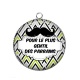 Pendentif Cabochon Argent - pour le plus gentil des parrains