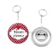 Porte clés décapsuleur - parrain d'amour- Cabochon verre ou résine, magnet