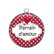 Pendentif Cabochon Argent - parrain d'amour- Cabochon verre ou résine, magnet