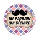 un parrain qui déchire- cabochon verre ou résine, pendentif