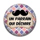 Cabochon Résine - un parrain qui déchire- cabochon verre ou résine, pendentif