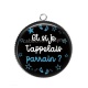 Pendentif Cabochon Argent - et si je t'appelais parrain