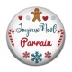 Cabochon Résine - joyeux noël parrain