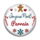 Cabochon Verre - joyeux noël parrain