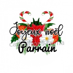 joyeux noël parrain- cabochon verre ou résine, pendentif