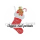 joyeux noël parrain- cabochon verre ou résine, magnet
