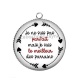 Pendentif Cabochon Argent - je ne suis pas parfait mais je suis le meilleur parrain