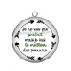Pendentif Cabochon Argent - je ne suis pas parfait mais je suis le meilleur parrain