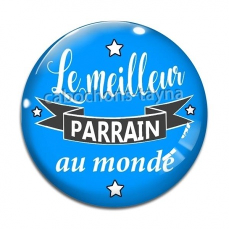 Cabochon Verre - le meilleur parrain au monde