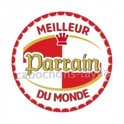 meilleur parrain du monde- cabochon verre ou résine, décapsuleur