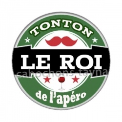 tonton le roi de l'apéro- cabochon verre ou résine, décapsuleur