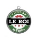 Pendentif Cabochon Argent - tonton le roi de l'apéro