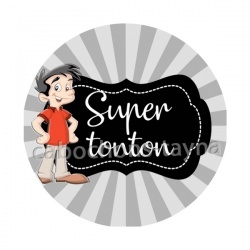 super tonton- cabochon verre ou résine,pendentif