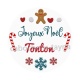 joyeux noël tonton- cabochon verre ou résine, pendentif