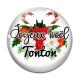 Cabochon Verre -  joyeux noel tonton
