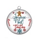 Pendentif Cabochon Argent -  joyeux noel tonton