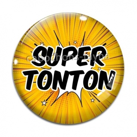 Cabochon Verre - super tonton- cabochon verre ou résine,pendentif