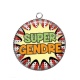 Pendentif Cabochon Argent - super gendre- - cabochon verre ou résine