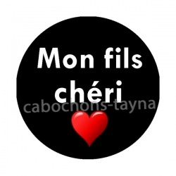 mon fils chéri- - cabochon verre ou résine, pendentif
