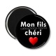 Magnet's - mon fils chéri- - cabochon verre ou résine, pendentif