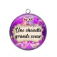 Pendentif Cabochon Argent - pour une chouette grande soeur