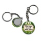 Porte clés - une chouette petite soeur- cabochon verre ou résine-