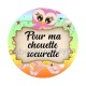 pour ma chouette soeurette- cabochon verre ou résine-
