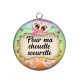 Pendentif Cabochon Argent - pour ma chouette s?urette- cabochon verre ou résine-