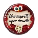 Cabochon Résine - une soeurette super chouette- cabochon verre ou résine