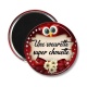 Magnet's - une soeurette super chouette- cabochon verre ou résine