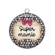 Pendentif Cabochon Argent - super mamie
