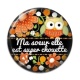 Cabochon Résine - ma soeur elle est super chouette- cabochon verre ou résine- pendentif