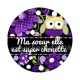ma soeur elle est super chouette- cabochon verre ou résine