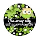 ma soeur elle est super chouette- cabochon verre ou résine- pendentif