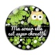 Cabochon Verre - ma soeur elle est super chouette- cabochon verre ou résine- pendentif