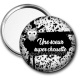 Miroir de poche - une soeur  super chouette- cabochon verre ou résine- pendentif