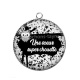 Pendentif Cabochon Argent - une soeur  super chouette- cabochon verre ou résine- pendentif